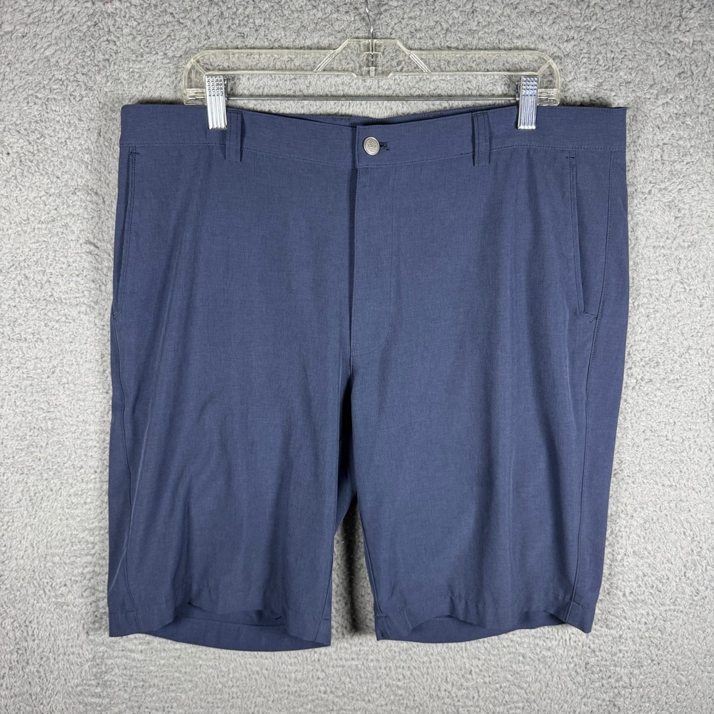 Peter Millar Mens Navy Blue Performance Golf Shorts Size 36 Crown Sport Stretch